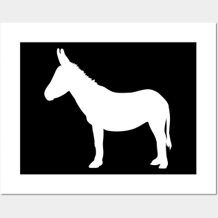 Donkey silhouette Posters and Art